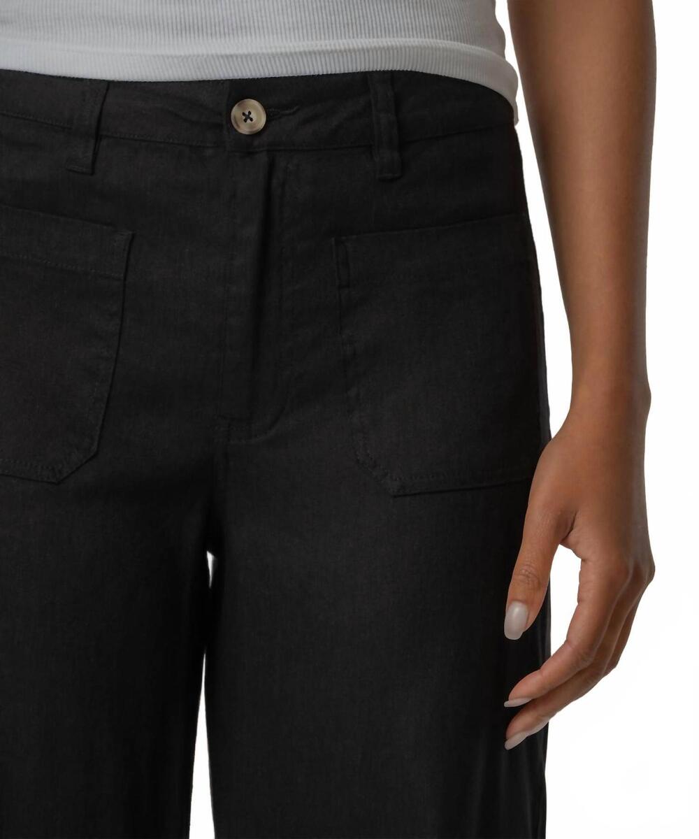 NEW KUT FROM THE KLOTH meg high rise wide leg linen pants in black - Picture 5 of 5